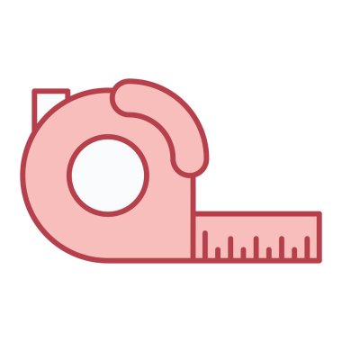 mezura simgesi. Web için yapı aracı vektör simgelerinin özet çizimi