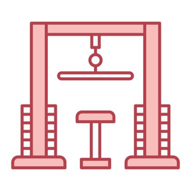 İnşaat vinci simgesi. Web için depo oluşturma vektör simgelerinin ana hatları