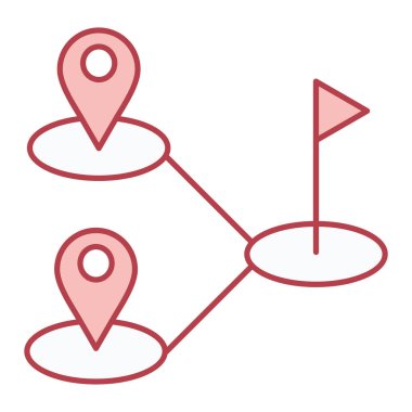 konum pin simgesi vektör illüstrasyon grafik tasarımı