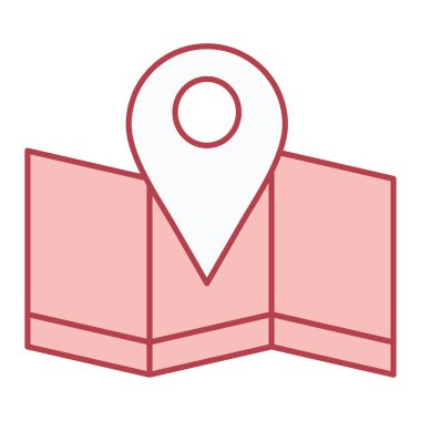 harita pin ikonu vektör illüstrasyonu