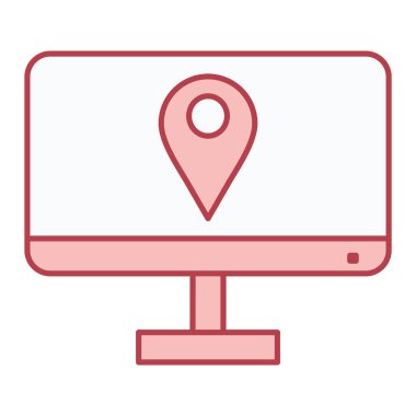 gps navigasyon konumu ikon vektör illüstrasyon tasarımı