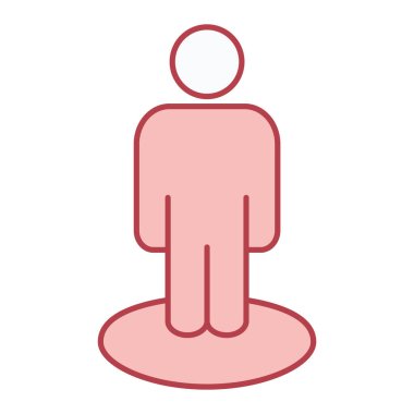 Erkek ikonu. Web için insan vektör sembolünün basit bir illüstrasyonu