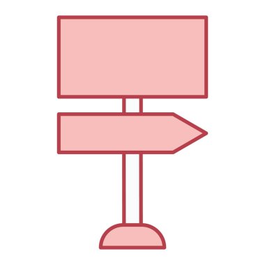 Boş bir reklam panosu simgesinin vektör çizimi