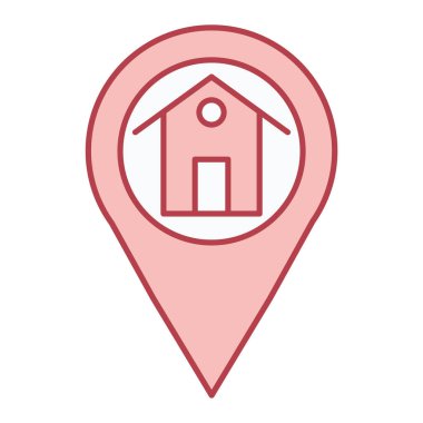 konum pin simgesi vektör illüstrasyonu