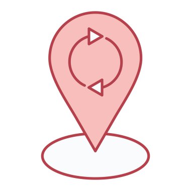 harita vektör illüstrasyon tasarımı ile konum pin işaretleyici