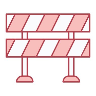 Beyaz arkaplanda bariyer simgesi izole edildi