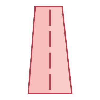Yol işareti simgesi. Demiryolu taşıyıcı tasarımının düz çizimi.