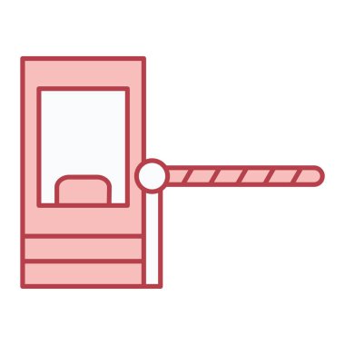 İnşaat ve inşaat ikonu. Web için ahşap bariyer vektör simgelerinin özet çizimi