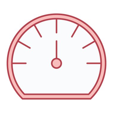 Saatin tek izole edilmiş simgesinin vektör çizimi