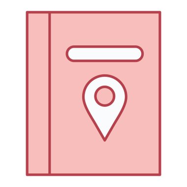 harita simgesi vektör illüstrasyonu