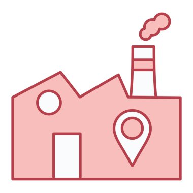 Nükleer santral simgesinin vektör çizimi