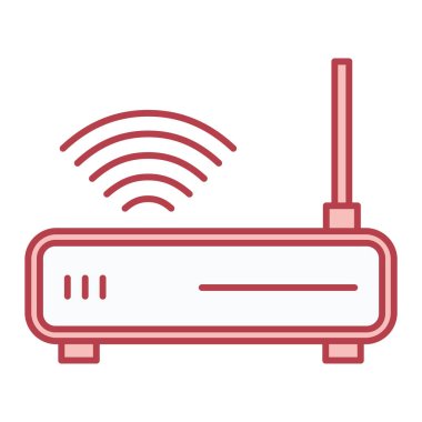 router vektör ince çizgi simgesi