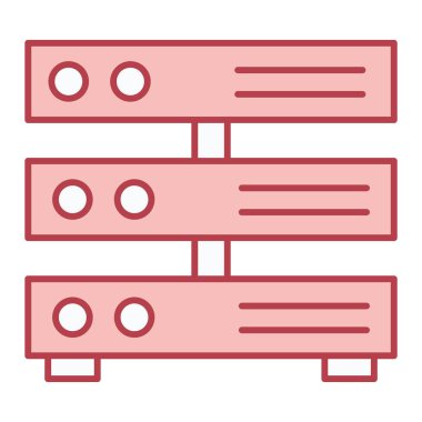 veritabanı. Web simgesi basit illüstrasyon