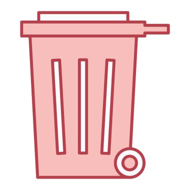 Çöp kutusu simgesi vektör çizimi tasarımı