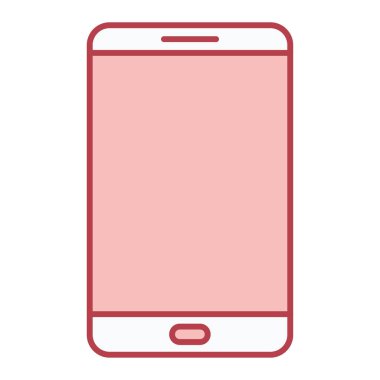 Akıllı telefon aygıtı simgesi. Web tasarımı için cep telefonu vektör simgelerinin düz çizimi