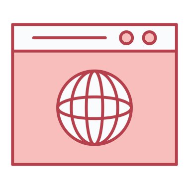 tarayıcı pencere simgesi vektör illüstrasyonu