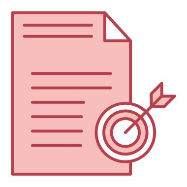 iş yönetimi düz simgesi, vektör illüstrasyonu