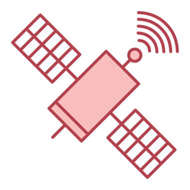 uydu anten simgesi, vektör illüstrasyonu