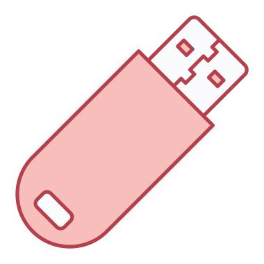usb flash disk simgesi vektör illüstrasyon grafik tasarımı