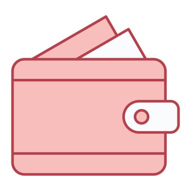 cüzdan ikonu vektör illüstrasyonu