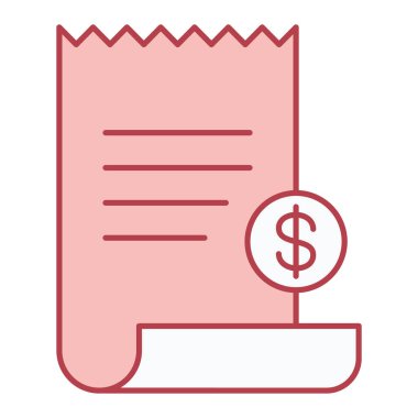 Fatura. Web simgesi basit illüstrasyon