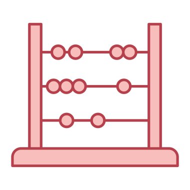 Abaküs. Web simgesi basit illüstrasyon