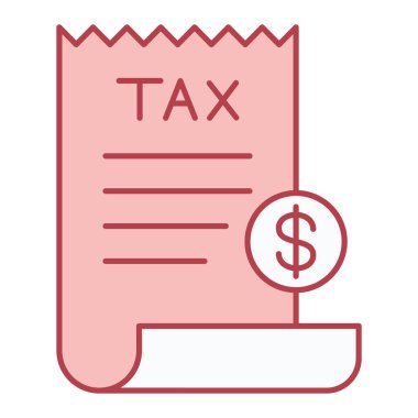 vergi ödeme düz tasarım vektör simgesi