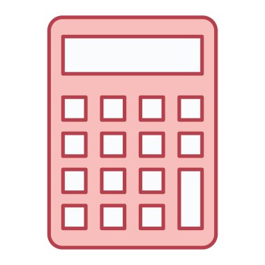 Hesap makinesi simgesi. Matematik vektörünün basit bir gösterimi. Web tasarımı için çizim.