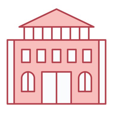 Bina. Web simgesi vektör illüstrasyonu