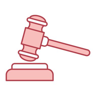 Yargıç Tokmak ikonu. vektör illüstrasyonu