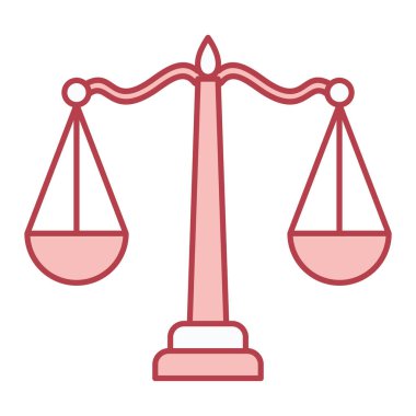 Hukuk ve adalet simgesi. vektör illüstrasyonu