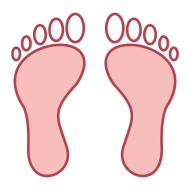 Ayak izi simgesi. vektör illüstrasyonu