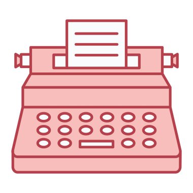 Daktilo simgesi vektör illüstrasyon tasarımı
