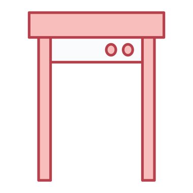 Tek bir modern ofis koltuğunun vektör çizimi