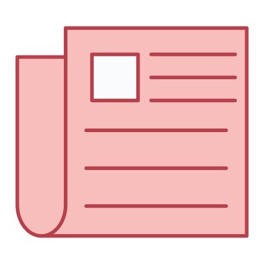 Belge. Web simgesi basit illüstrasyon