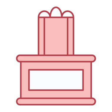 Kurdele vektör illüstrasyon tasarımlı hediye kutusu