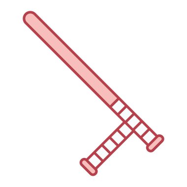 Beyzbol sopası ikonu. Beyaz arkaplanda izole edilmiş web tasarımı için spor ekipman vektör sembolü