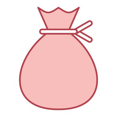 Çuval ikonlu çanta. vektör illüstrasyonu