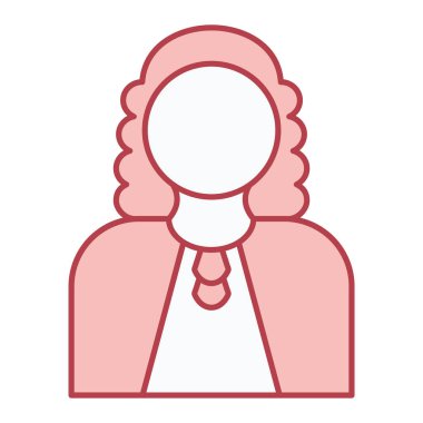 Kadın avatar ikonu. Kadın vektör illüstrasyonunu özetle. izole tasarım.