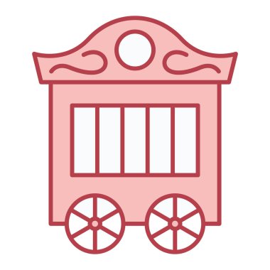 Bir tren simgesinin vektör illüstrasyonu