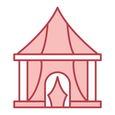 Sirk çadırı ikonu vektör çizimi tasarımı