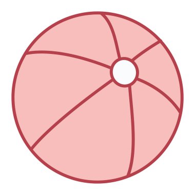 Plaj topu ikonu. Web için basketbol pota vektör simgelerinin özet çizimi