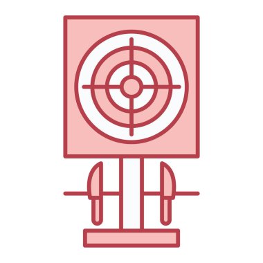 Web ve mobil uygulama tasarımınız için beyaz arkaplanda izole edilmiş hedef simge vektörü, gaz logosu kavramı