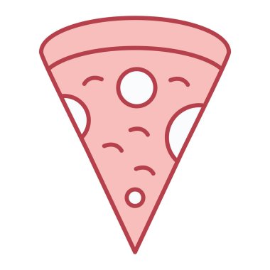 Pizza ikonu. Web için burger vektör simgelerinin özet çizimi