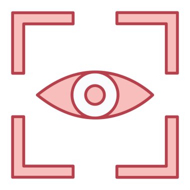 Göz çizgisi simgesi, vektör çizimi