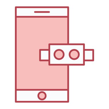 Teknoloji temalı akıllı telefon aygıtı izole edilmiş tasarım vektörü illüstrasyonu