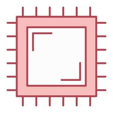 Cpu simge vektör illüstrasyonu