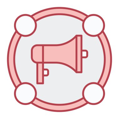 Megafon ikonu vektör illüstrasyonu