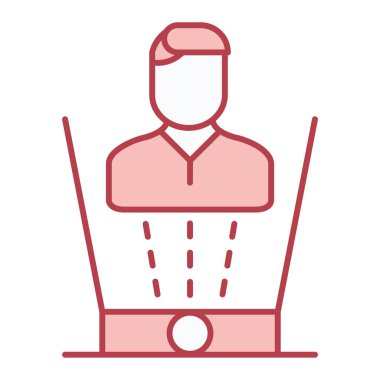 Alışveriş arabası simgesi vektör illüstrasyon tasarımlı bir adam