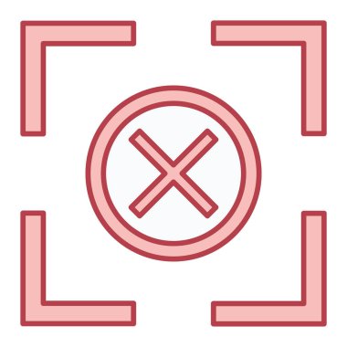 Vektör simgesini iptal et. düz tasarım biçimi